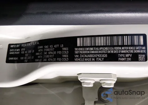 2019 Jeep Renegade Latitude Fwd из США, поврежденный, VIN ZACNJABB2KPK83826